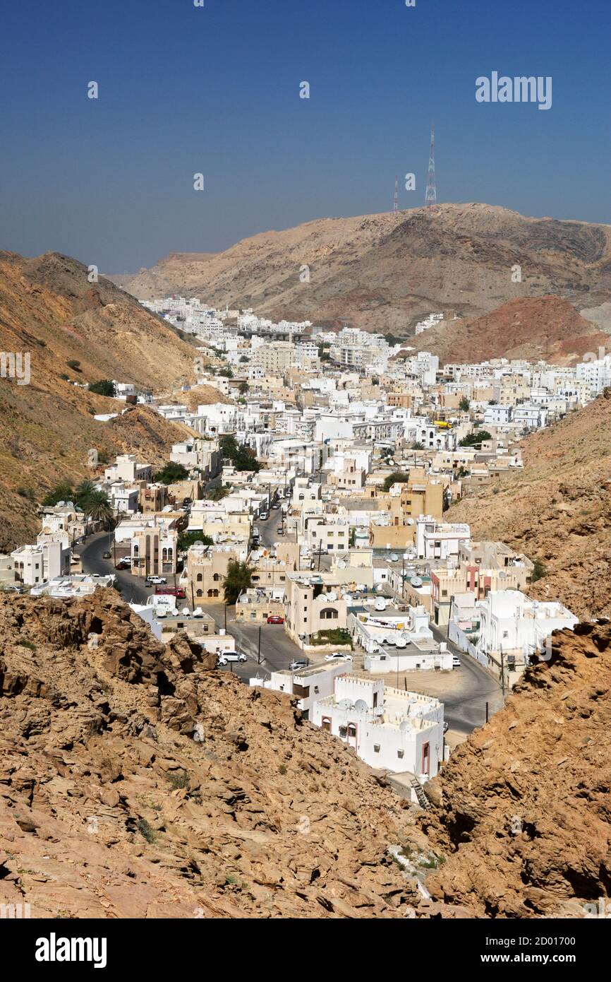 View of Al Hamria, a suburb of Muscat, the capital of the Sultanate of Oman. Stock Photo