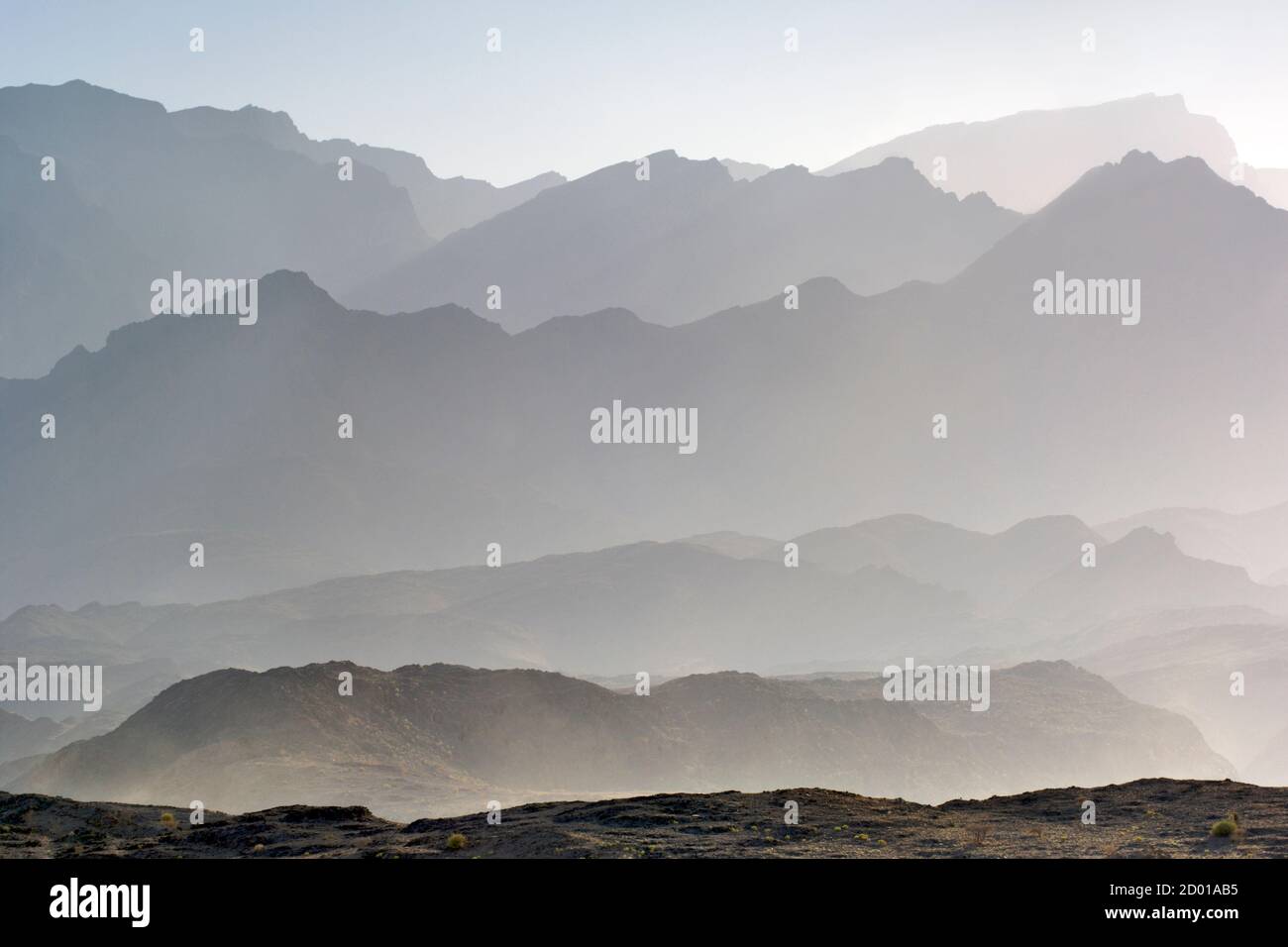 The Al Hajar ash Sharqi mountains in Oman. Stock Photo