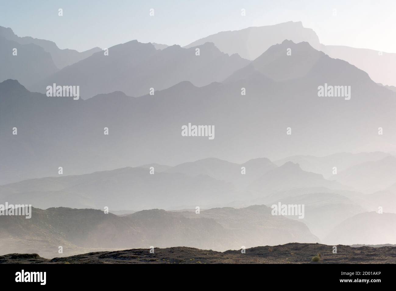 The Al Hajar ash Sharqi mountains in Oman. Stock Photo