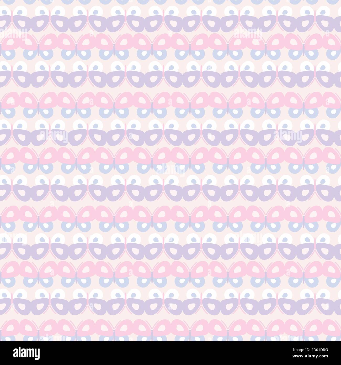 Vector butterflies pattern. Abstract stripe seamless background Stock Vector