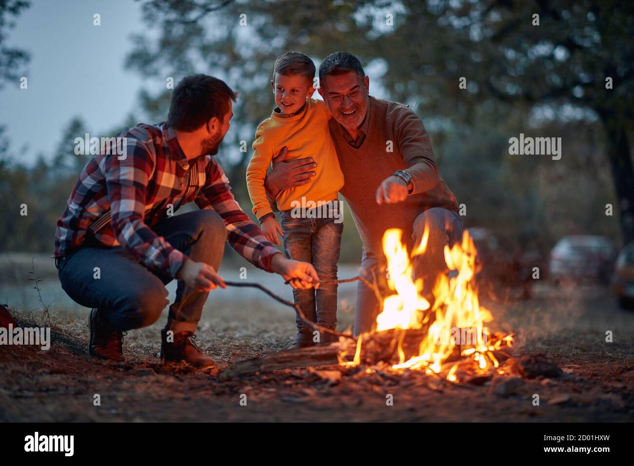 Father And Son Camping Night High Resolution Stock Photography And Images Alamy