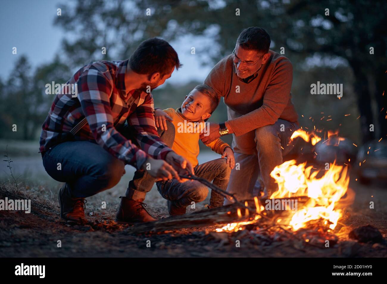 Father And Son Camping Night High Resolution Stock Photography And Images Alamy