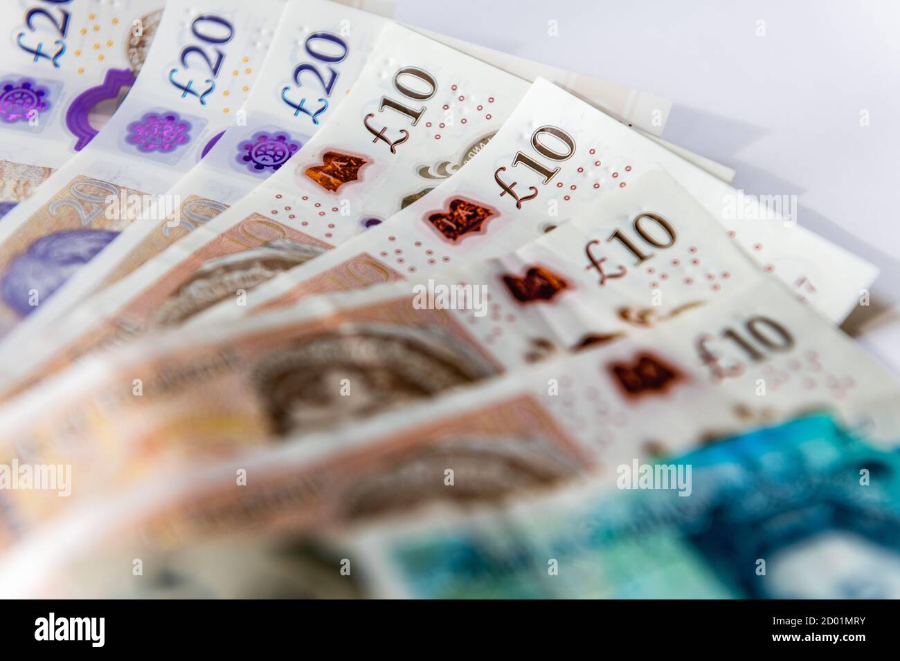 British bank notes. Stock Photo