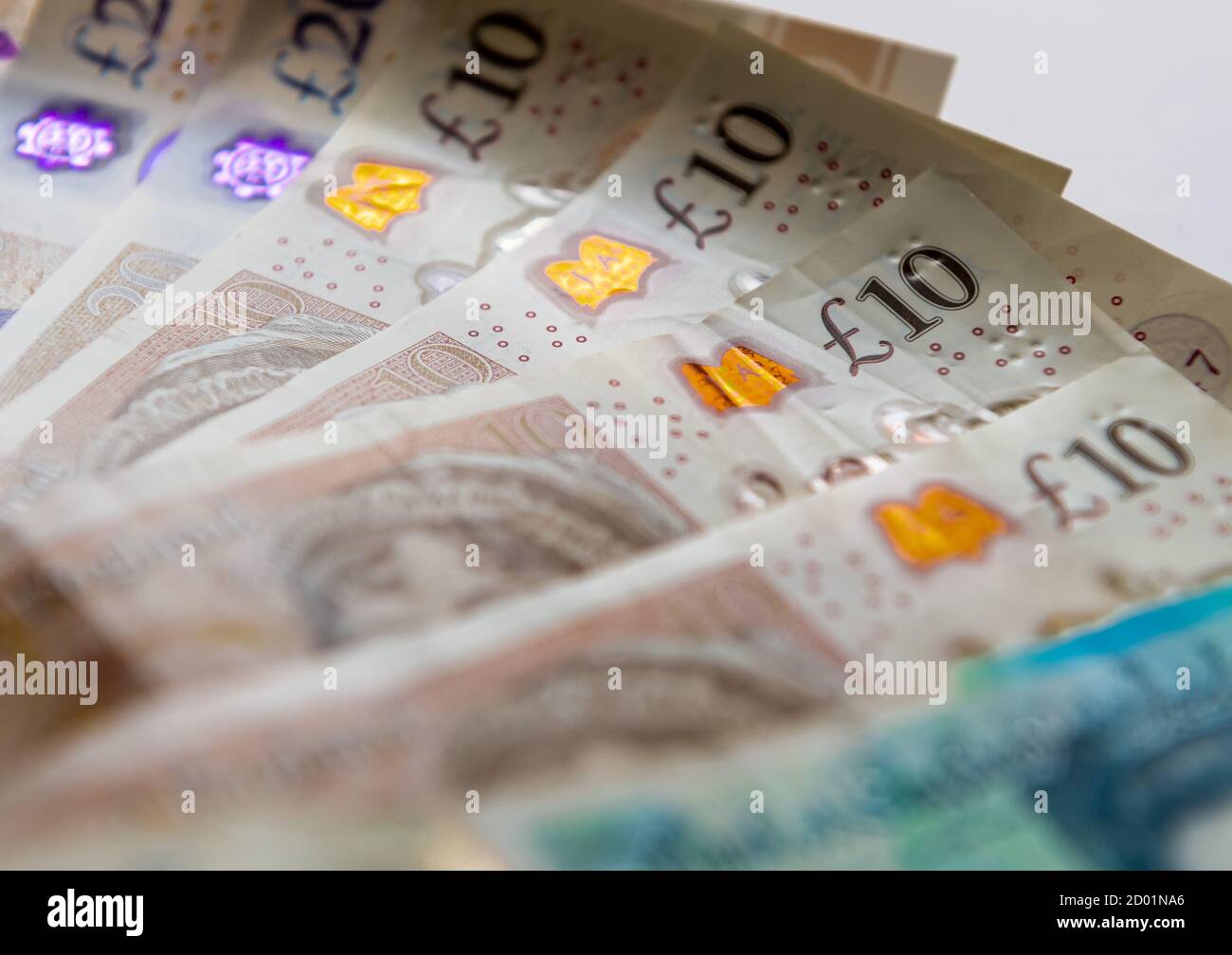 British bank notes. Stock Photo