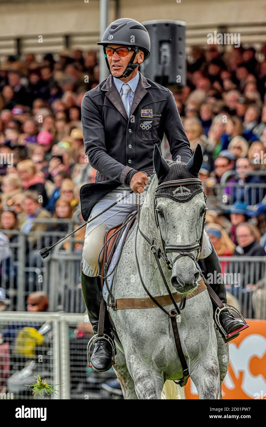 Andrew Nicholson Badminton horse trials England Gloucester UK May 2019. Andrew Nicolson riding Swallow springs representing New Zealand at the main eq Stock Photo