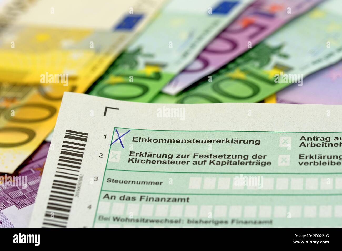 Forms for the tax return in Germany Stock Photo