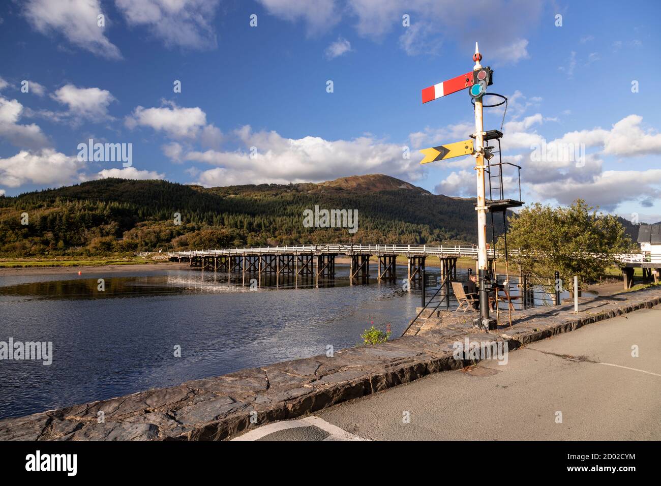 Penmaenpool toll bridge, North Wales Stock Photo