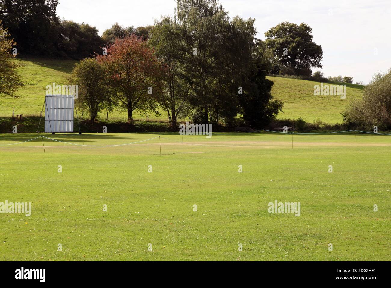 Abinger Sports and Cricket ground in the quaint English village of Abinger Hammer, Surrey, UK, September 2020 Stock Photo