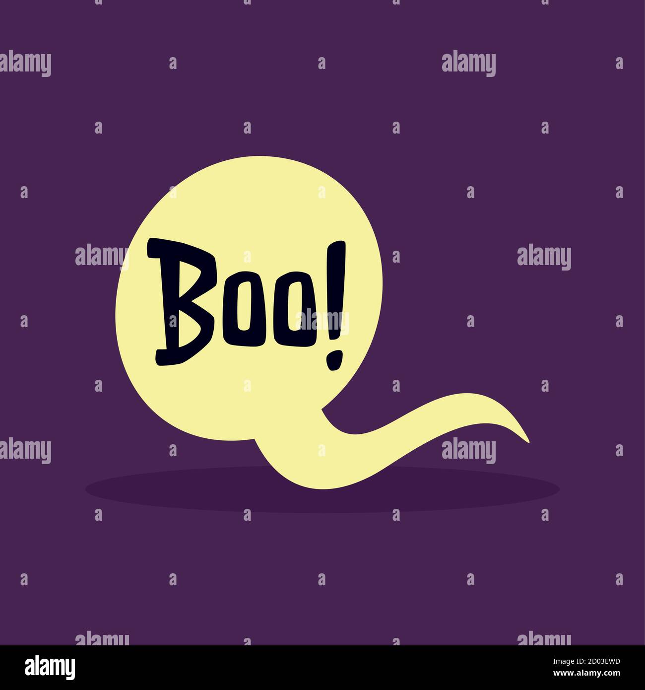 Comic bubble chat with boo message. Halloween icon - Vector Stock ...