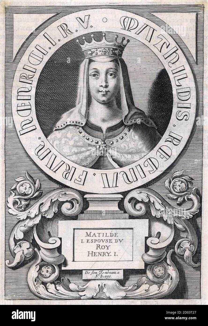MATILDA OF SCOTLAND (1080-1118) first wife of King Henry I. Stock Photo