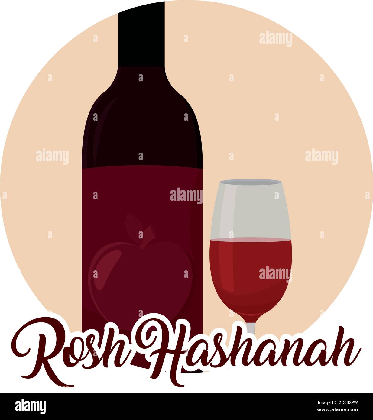 Isolated wine tradition rosh hashanah icon- Vector Stock Vector
