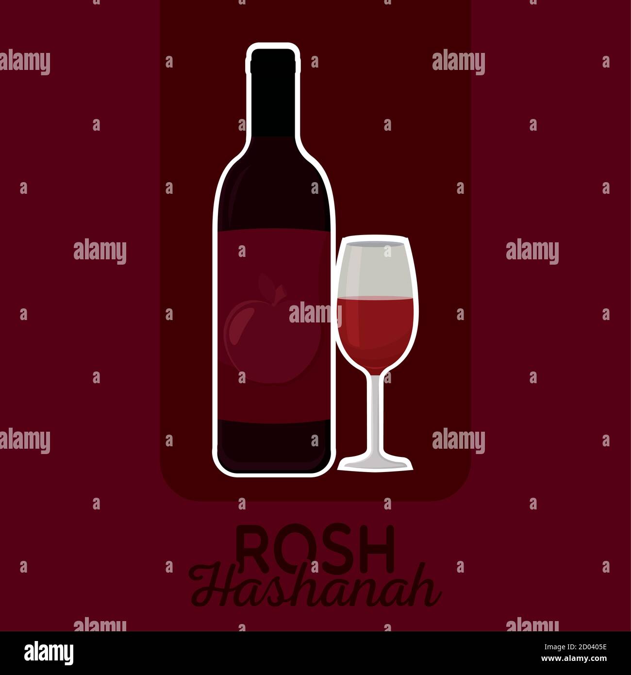 Isolated wine tradition rosh hashanah icon- Vector Stock Vector