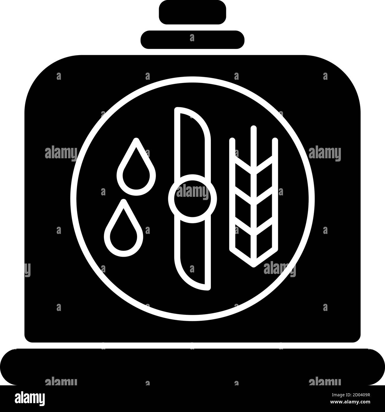 Brewers yeast black glyph icon Stock Vector