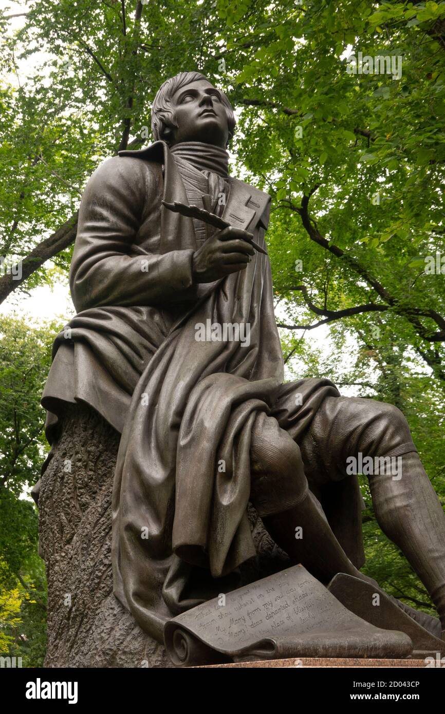 Robert Burns statue in Central Park NYC Stock Photo Alamy