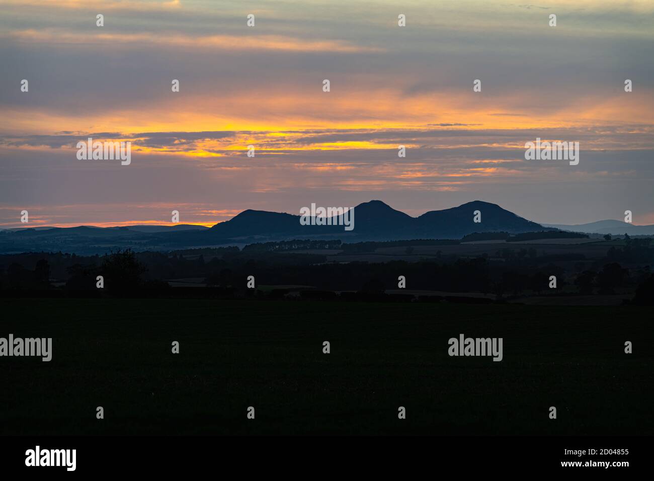 Eildon hills sun hi-res stock photography and images - Alamy