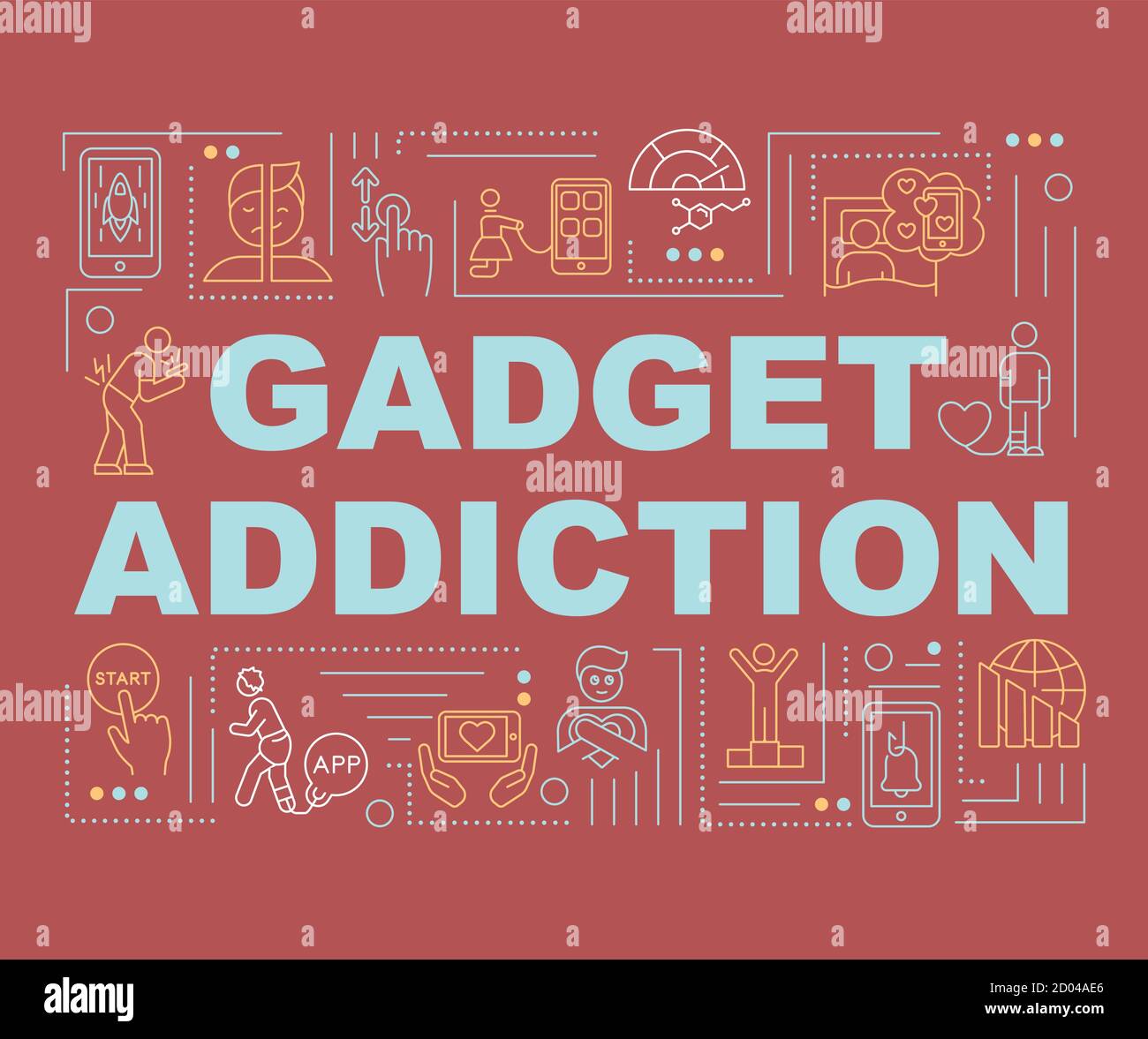 Computer addiction dark Stock Vector Images - Alamy