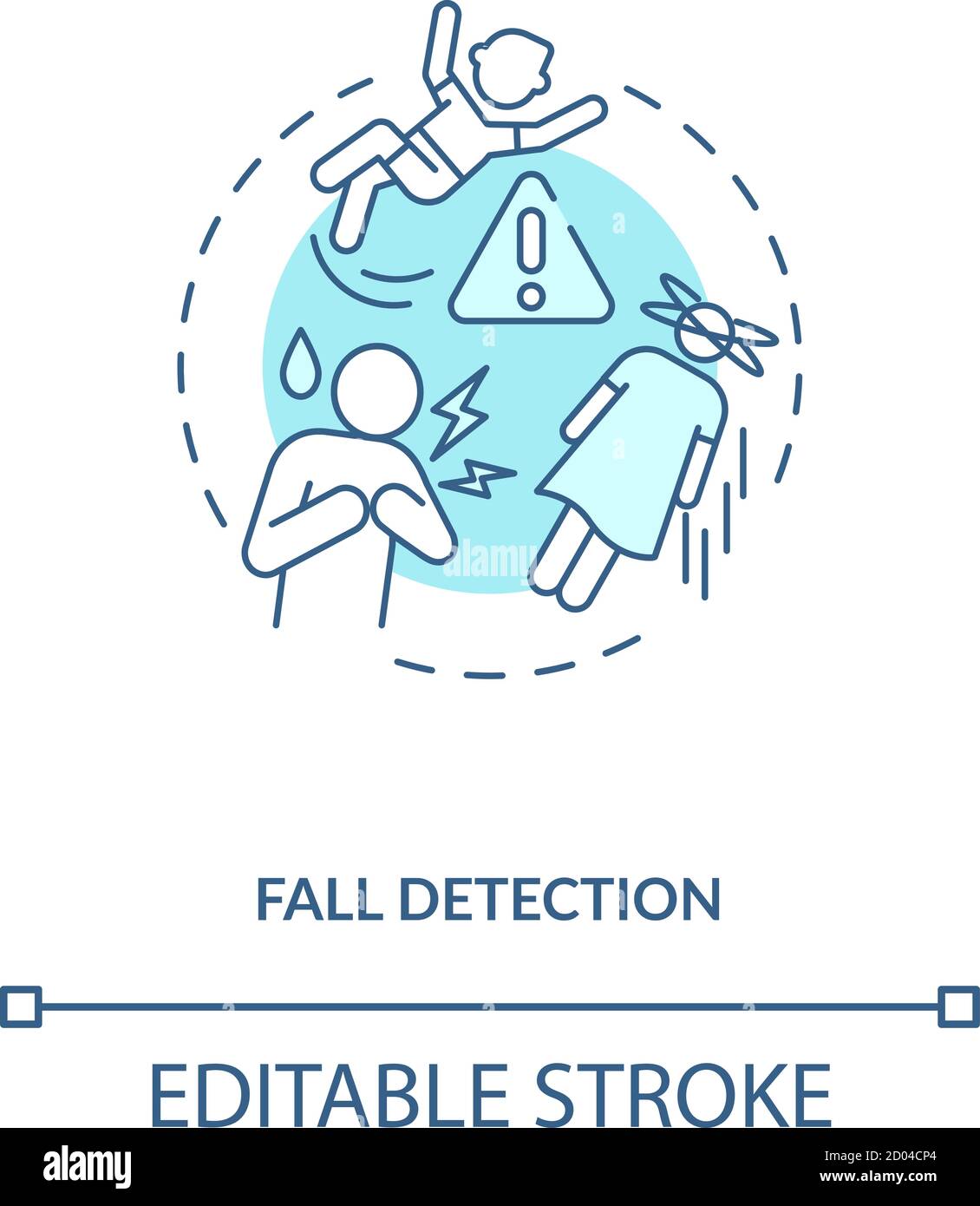 Fall detection concept icon Stock Vector Image & Art - Alamy