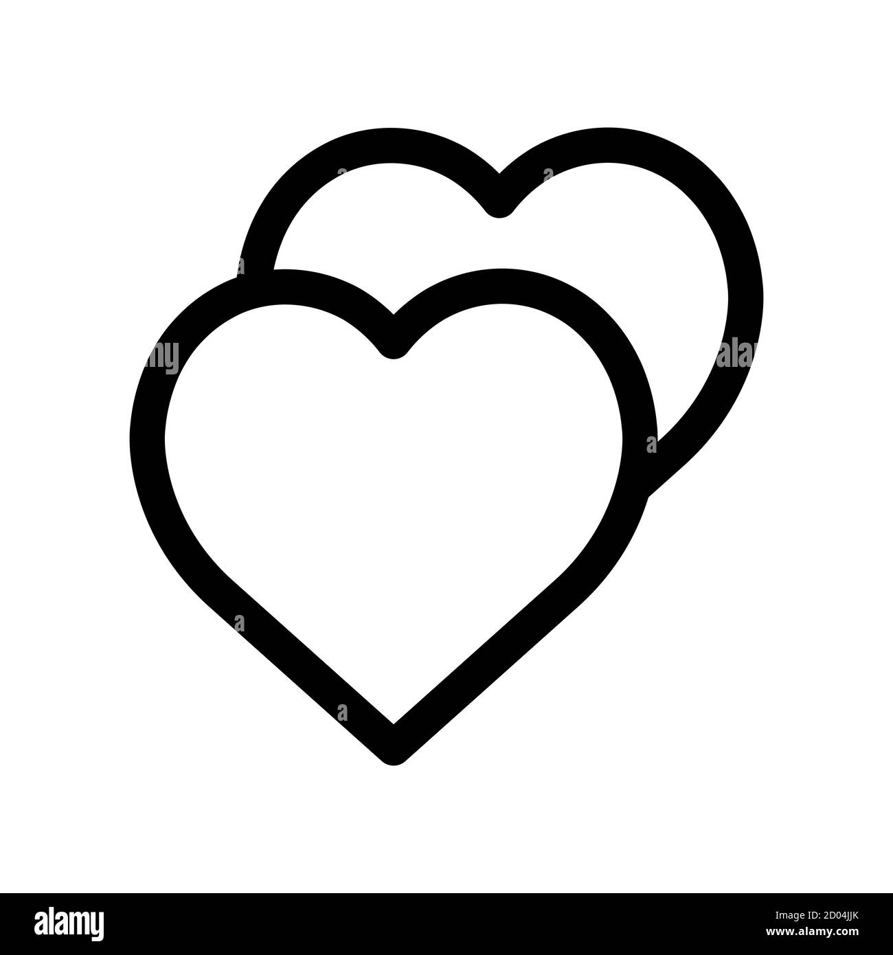 Black hearts outline hi-res stock photography and images - Alamy