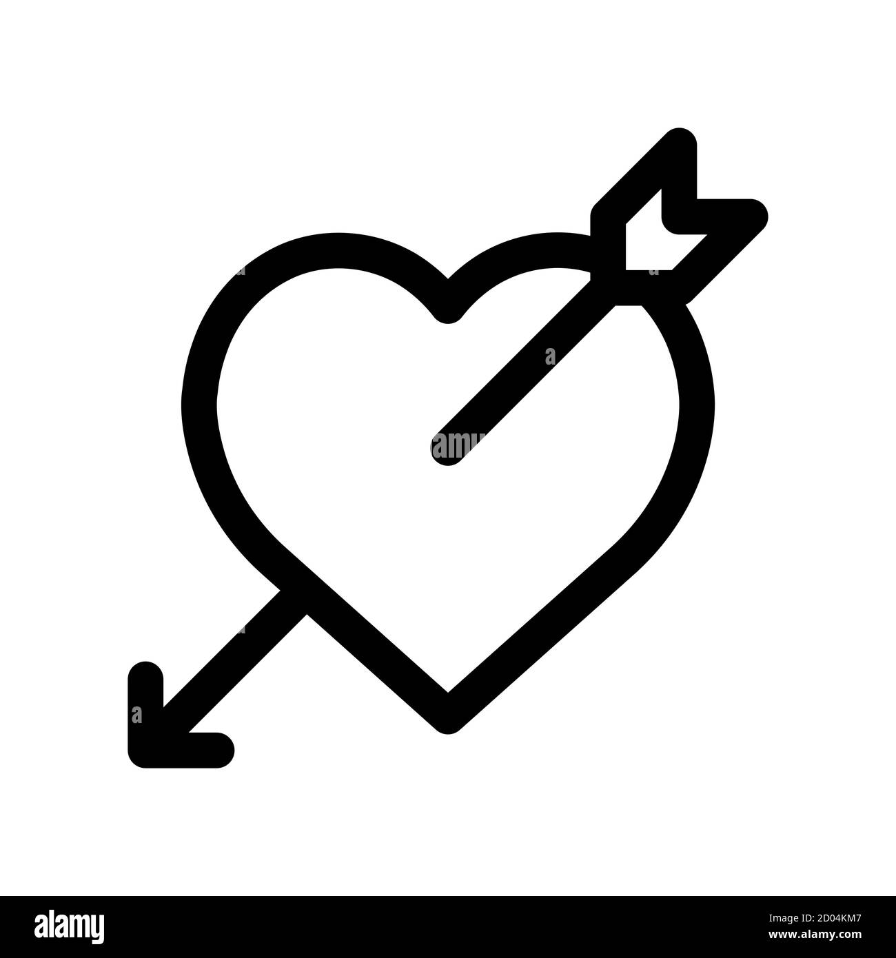 Love Heart Arrow Black And White Stock Photos Images Alamy