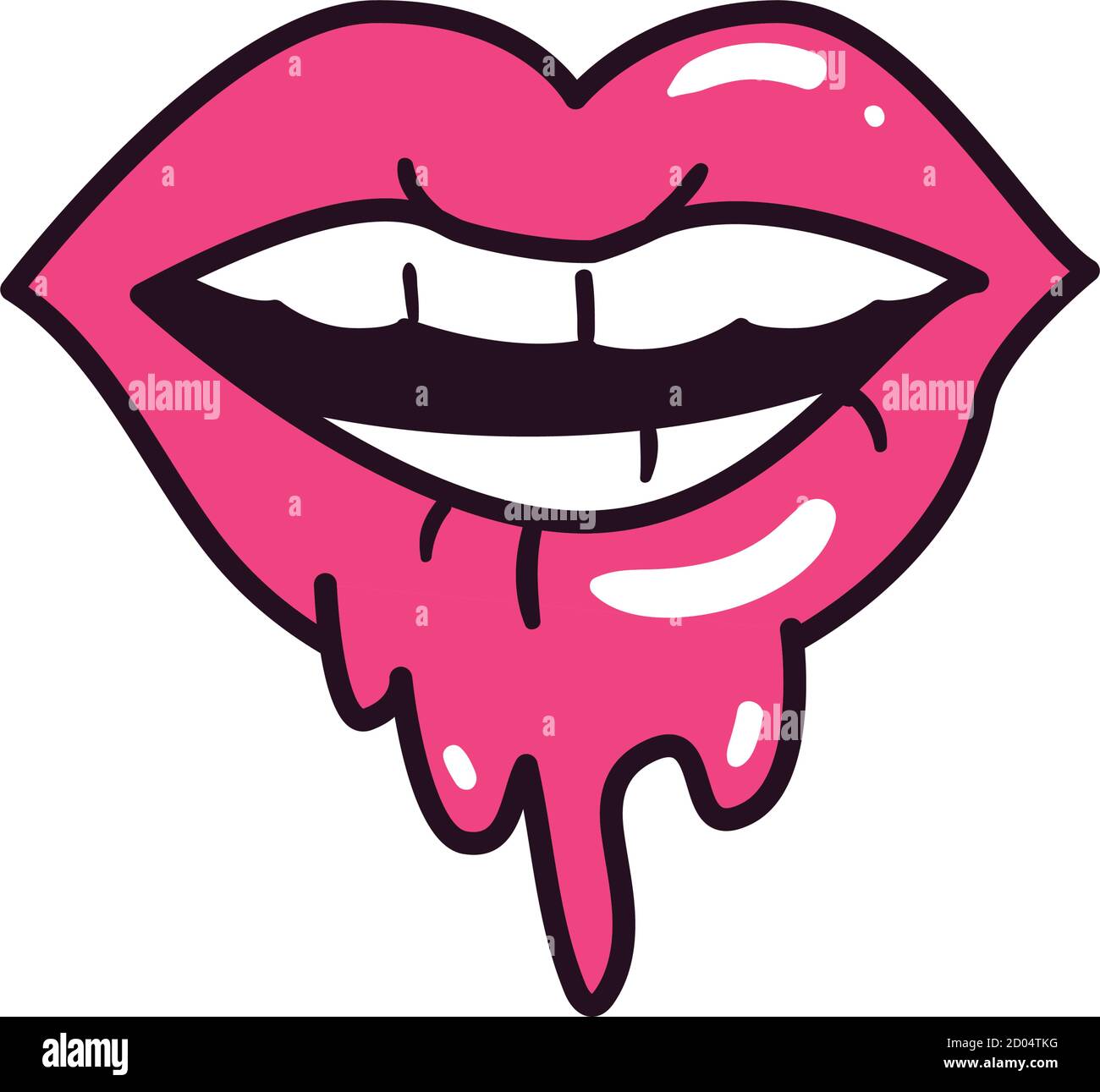 Melting lips Stock Vector Images Alamy