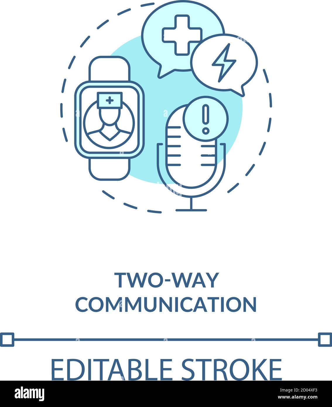 Two-way communication concept icon Stock Vector