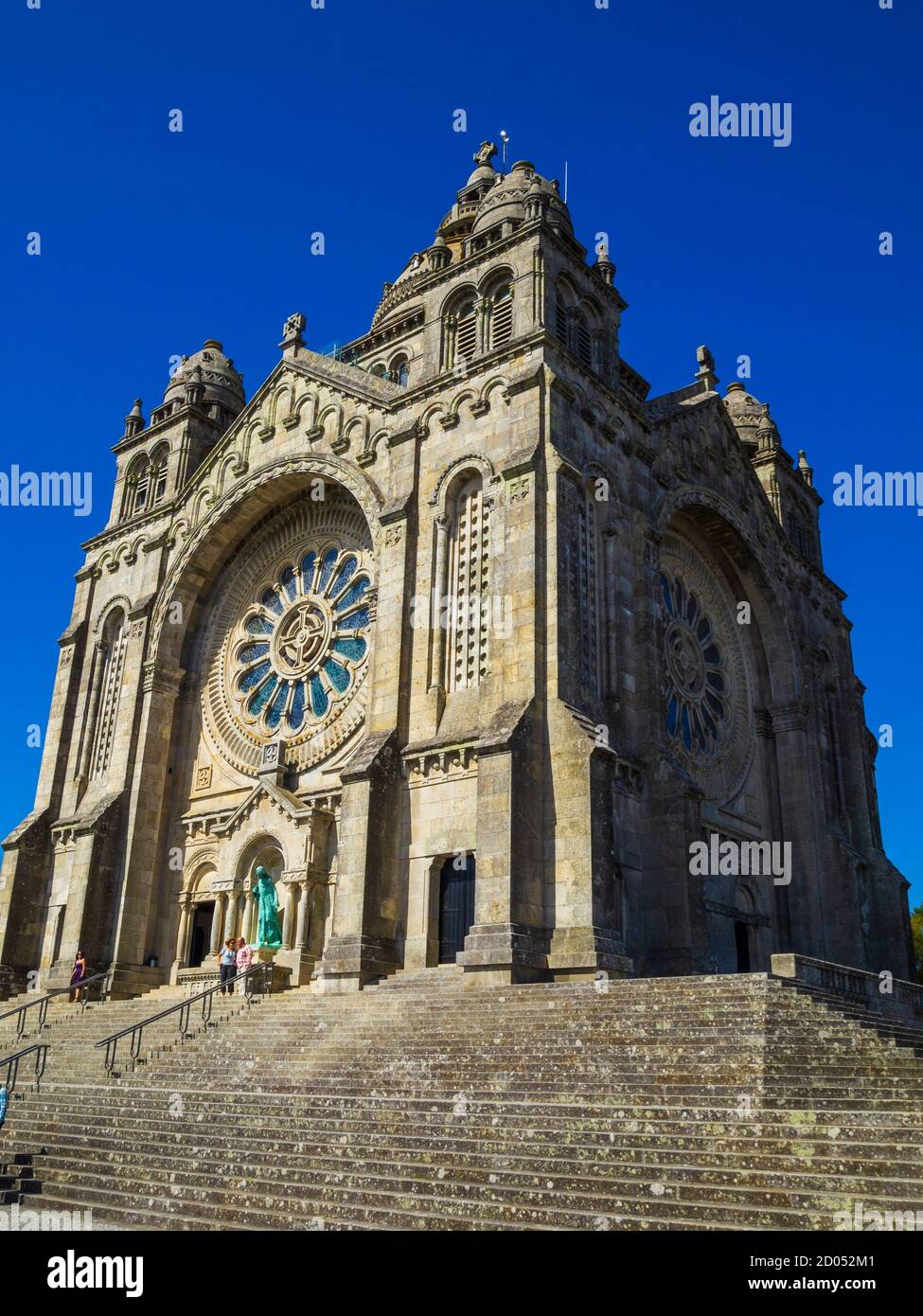 Of Romanesque-Byzantine inspiration the Basilica dedicated to Santa Luzia and the Sacred Heart of Jesus is the work of architect Miguel Ventura Terra. Stock Photo
