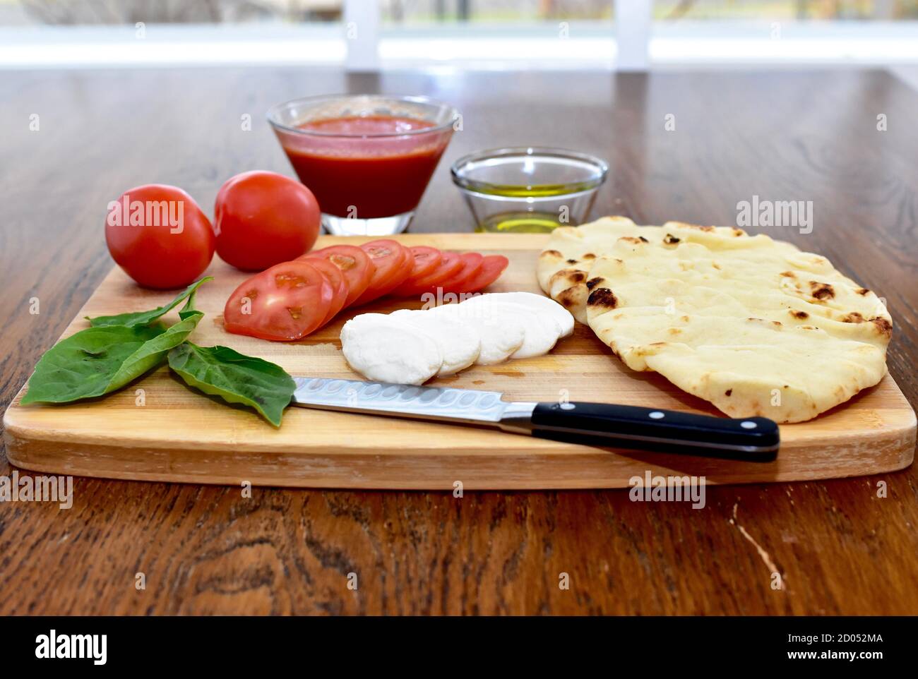 Fresh organic wholesome simple meal kit ingredients ready to prepare delicious Italian meals to share with friends and family Stock Photo