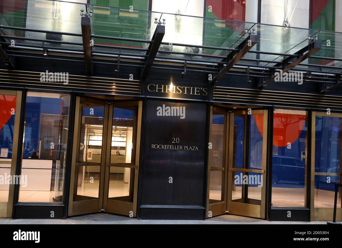 New York, New York, USA. 2nd Oct, 2020. A view the exterior of Christie ...