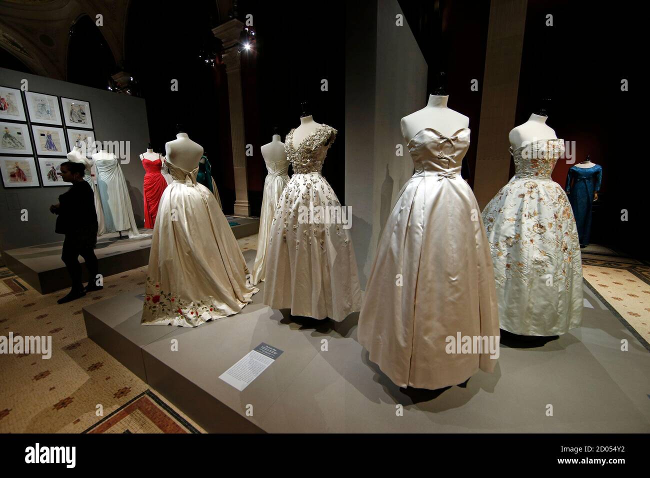 Vintage dresses by designers Christian Dior are presented in the exhibition  "Les Annees 50, La mode en France" (The 50s. Fashion in France, 1947-1957)  at the Palais Galliera fashion museum in Paris,