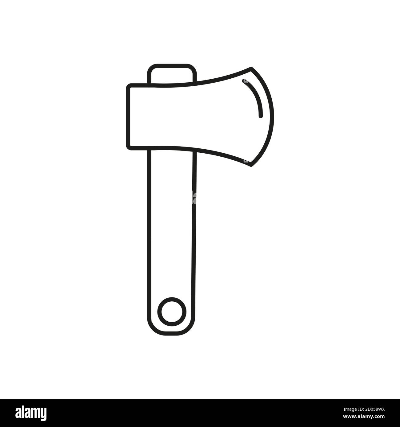 axe icon Element of building icon for mobile concept and web apps. Thin line axe icon can be used for web and mobile. Premium icon on white background Stock Vector