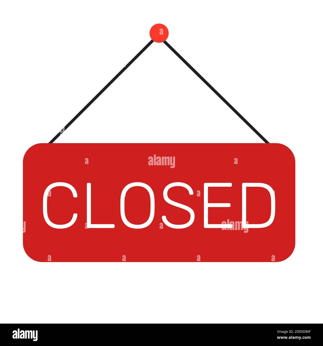 Closed Store Sign Flat Icon Vector Illustration EPS10 Stock Vector