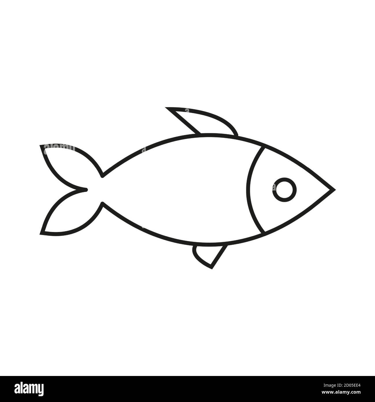 Simple Vector Drawing Small Fish Stock Vector Royalty Free 1728996523   Shutterstock