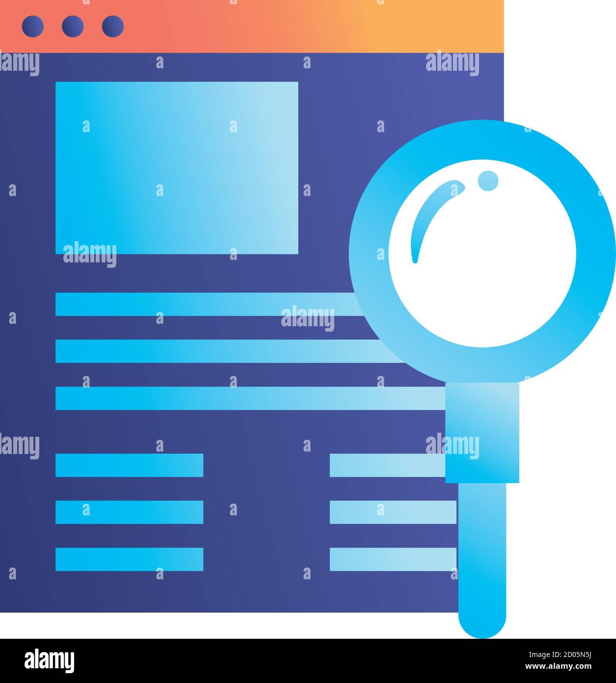 lupe with website gradient style icon design, search tool and ...