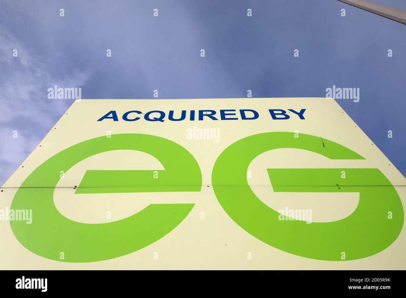 Picture shows EG Group logo in Blackburn Nov 13, 2019.  (Photo/Jon Super 07974 356-333) Stock Photo