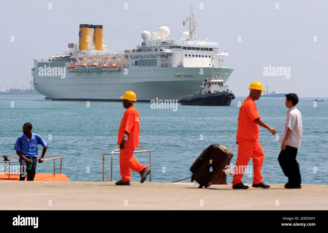 The Costa Allegra Cruise Ship Arrives At Mahe Port In Seychelles Island March 1 2012 The Crippled Costa Cruise Line With More Than 1 000 People On Board Arrived At The Capital Of