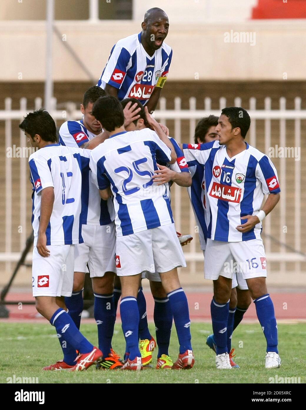 Al kuwait players celebrate goal hires stock photography and images