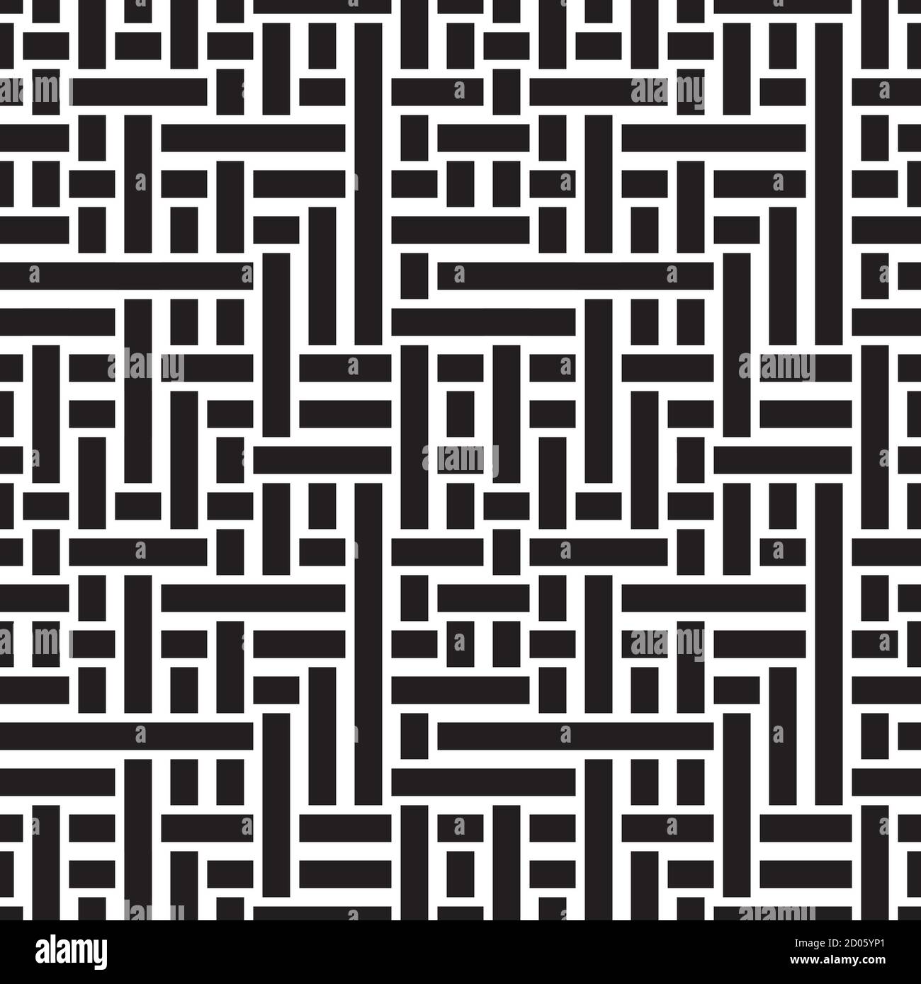 Seamless pattern with horizontal and vertical black bands Stock Vector