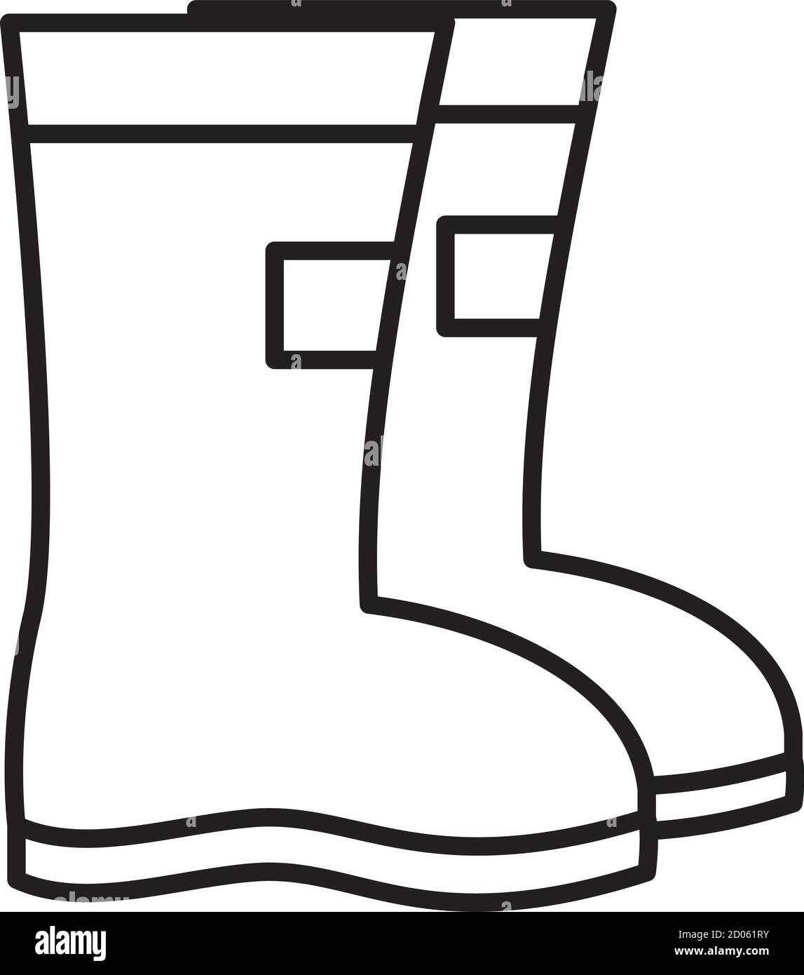rain boots icon over white background, line style, vector illustration  Stock Vector Image & Art - Alamy