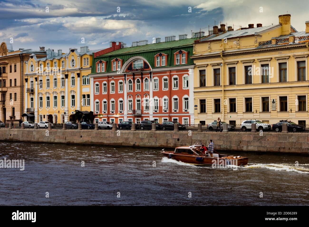St.Peterburg. Russia. River in Saint Petersburg Russia. Saint Petersburg with its buildings. Stock Photo