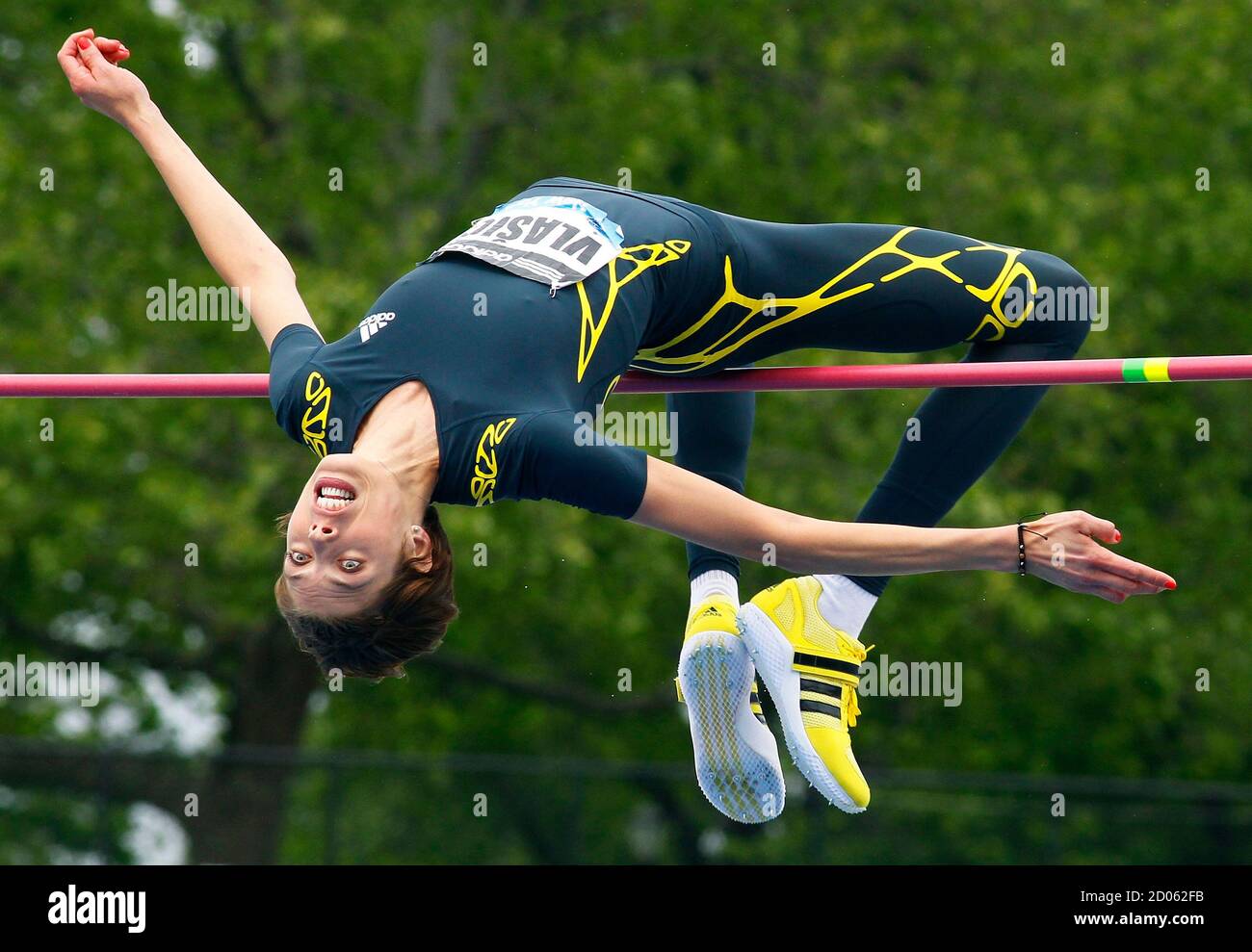 Blanka Vlasic of Croatia clears the bar at 1.94 meters to win the women's  high jump at the Diamond League Adidas Grand Prix in New York, May 25,  2013. REUTERS/Gary Hershorn (UNITED