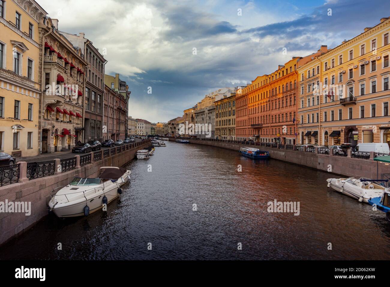 St.Peterburg. Russia. River in Saint Petersburg Russia. Saint Petersburg with its buildings. Stock Photo