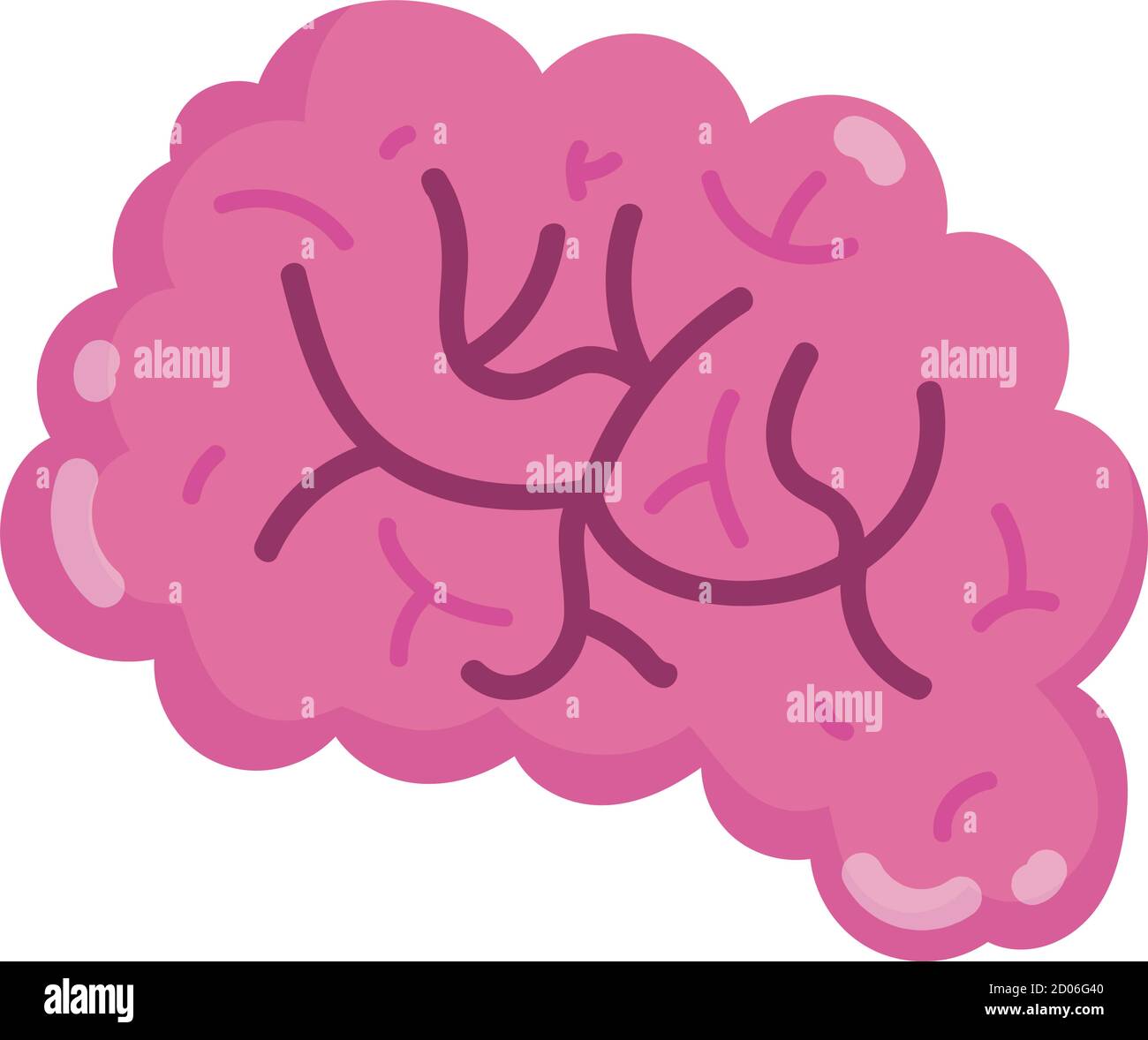 human brain organ isolated icon style vector illustration Stock Vector ...