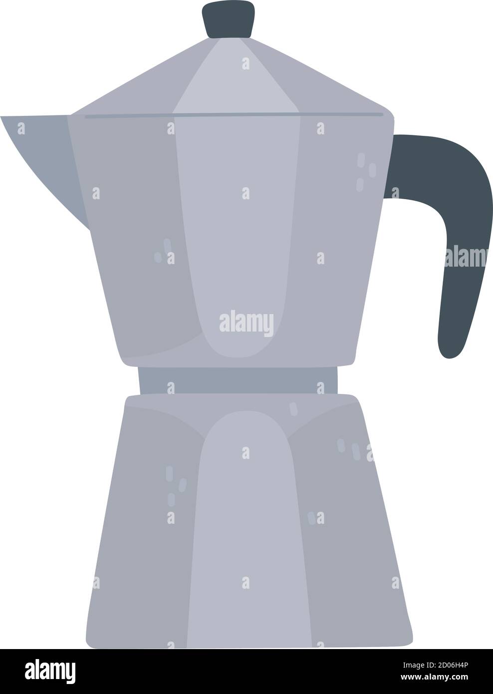 coffee moka pot retro isolated icon 