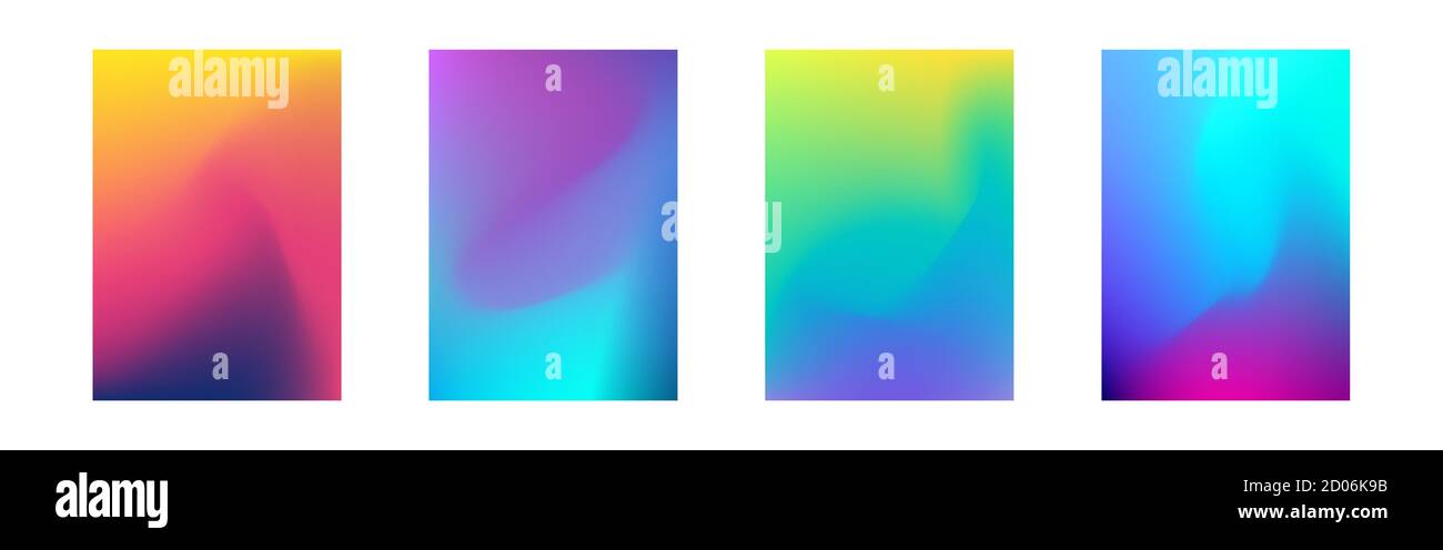 Cover gradient design set. A4 abstract color. Minimal fluid design ...