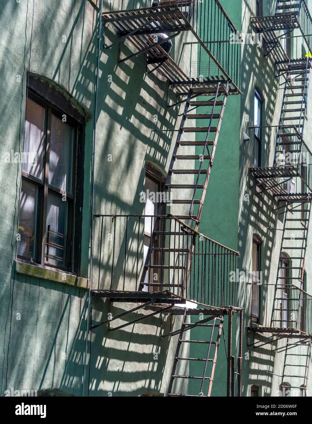 Fire escapes in New York. Photo by Liz Roll Stock Photo