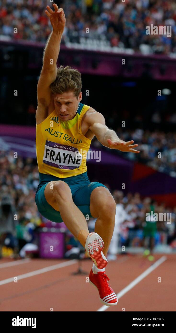 Australia S Henry Frayne Competes In The Men S Long Jump Final At The London 2012 Olympic Games At The Olympic Stadium August 4 2012 Reuters Phil Noble Britain Tags Sport Athletics Olympics Stock Photo Alamy