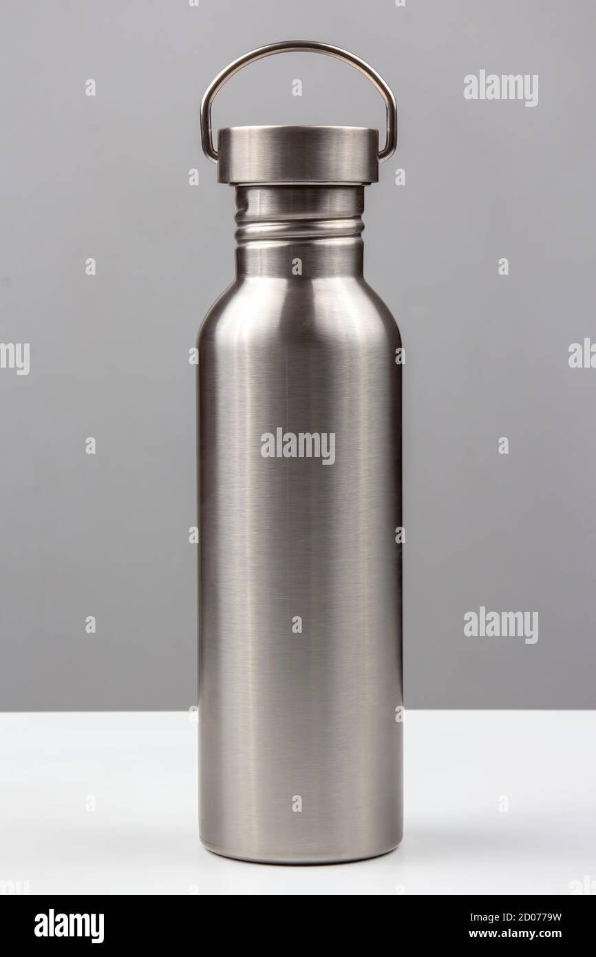 metal steel water flasks. metal drinking utensils Stock Photo Alamy