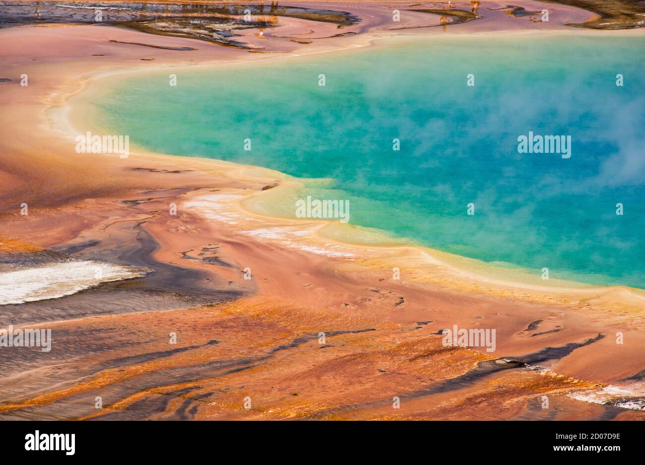 Grand Prismatic Hot Spring, Midway Geyser Basin, Yellowstone National Park, Wyoming, USA Stock Photo
