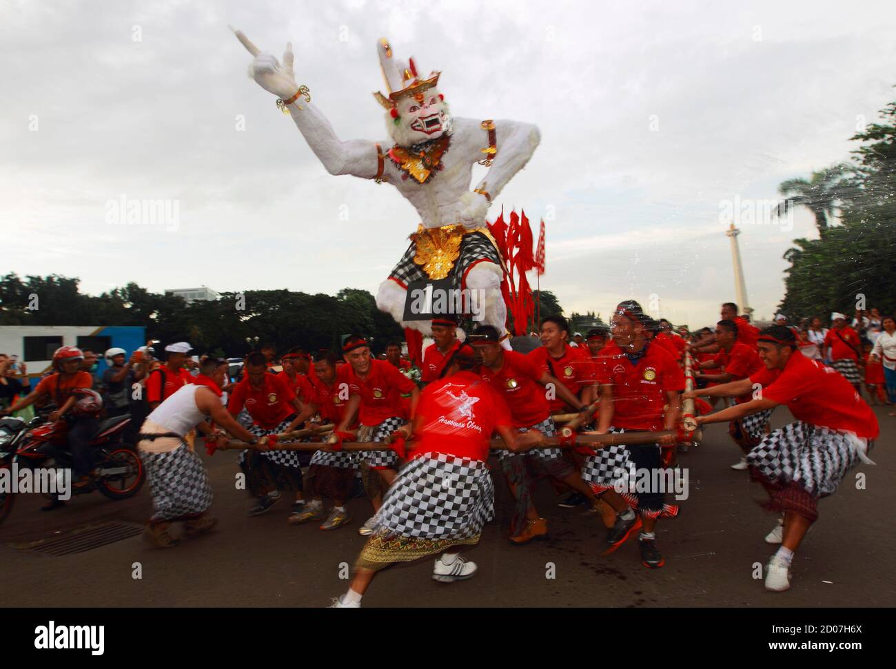 Balinese Hindu Worshippers Carry An Ogoh Ogoh Effigy Symbolizing The Evil Spirit During A Ritual Before Nyepi Day In Jakarta March 11 2013 Nyepi Is A Day Of Silence For Self Reflection Celebrating The<script async src=