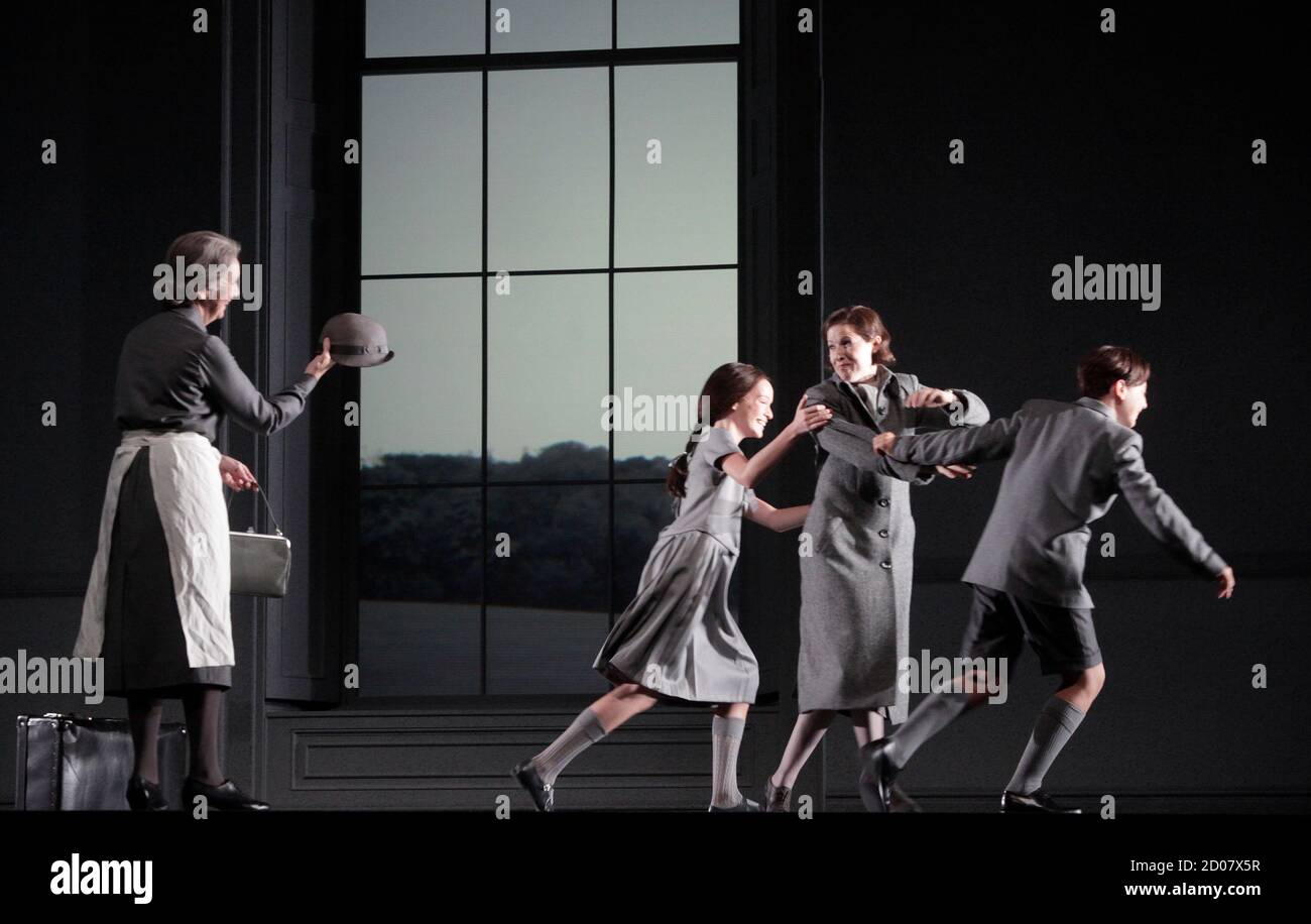 Singers Ann Murray Eleonore Burke Sally Matthews And Teddy Favre Gilly L R Perform On Stage During A Dress Rehearsal Of Benjamin Britten S Opera The Turn Of The Screw At Theater An Der Wien